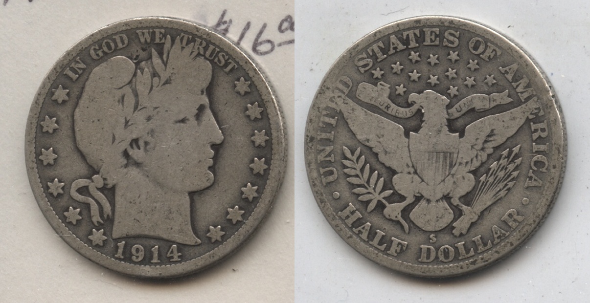 1914-S Barber Half Dollar Good-4 #k
