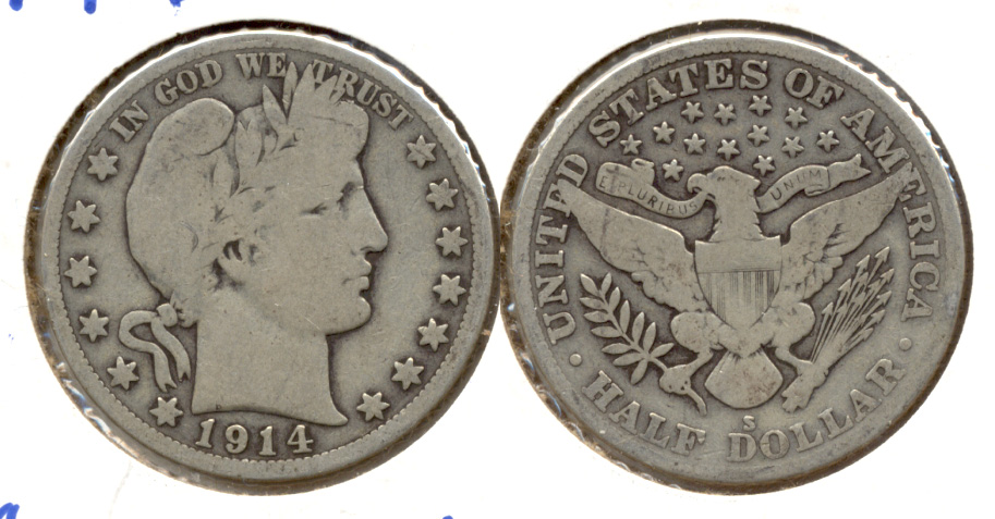 1914-S Barber Half Dollar Good-6 b
