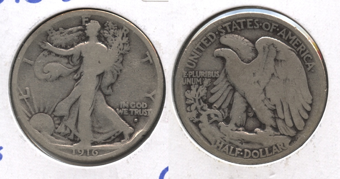 1916-S Walking Liberty Half Dollar Good-4 #b