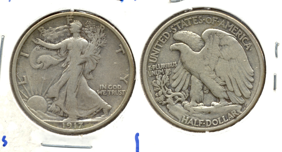1917 Walking Liberty Half Dollar Fine-12 a