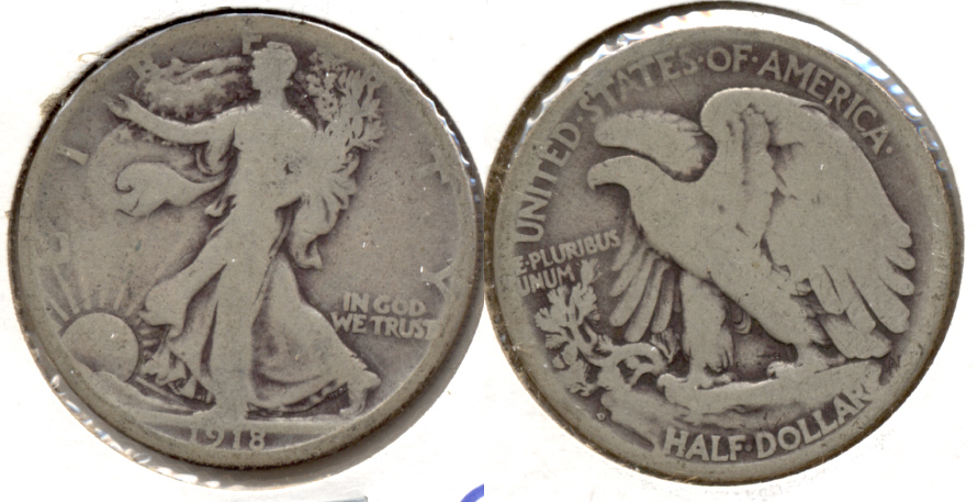 1918-D Walking Liberty Half Dollar Good-4 p