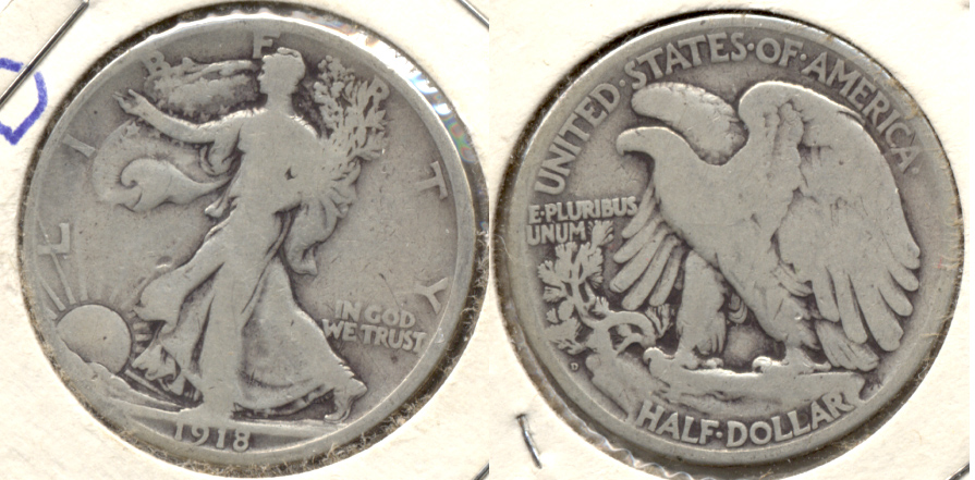 1918-D Walking Liberty Half Dollar Good-6