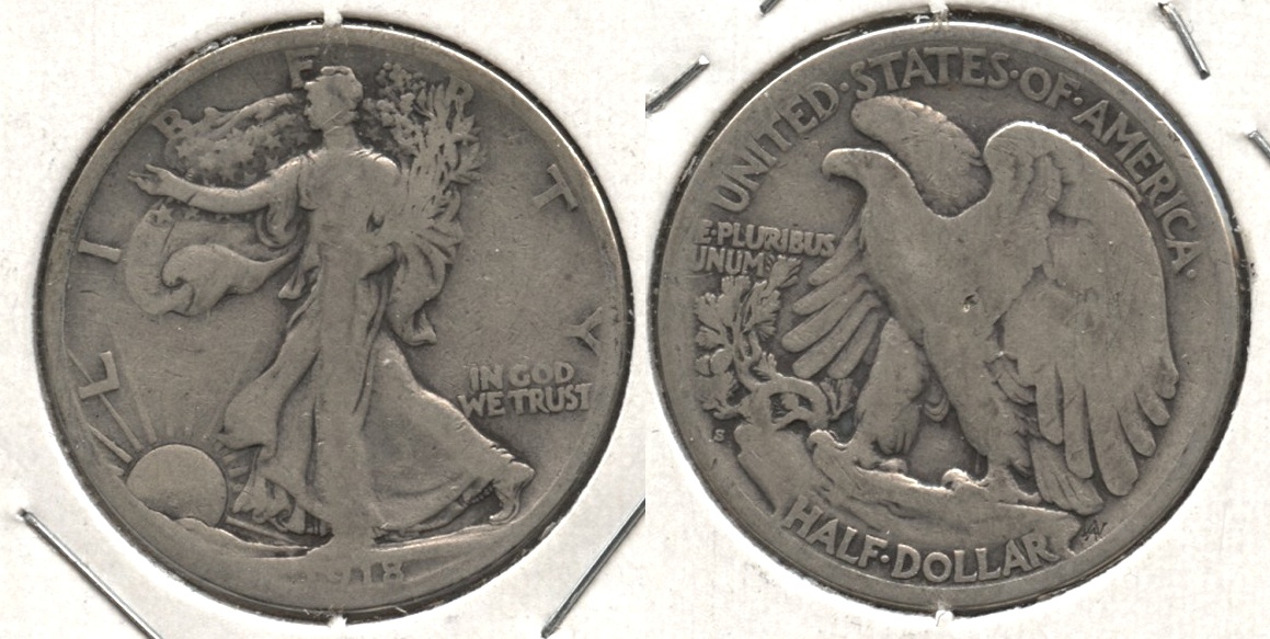 1918-S Walking Liberty Half Dollar Good-4 #ao