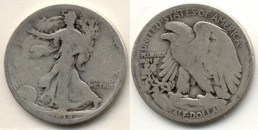 1918-S Walking Liberty Half Dollar Good-4 l