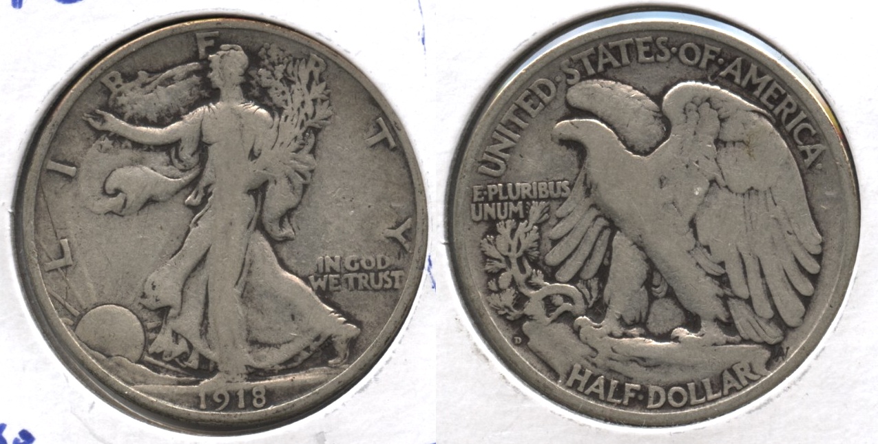 1918-S Walking Liberty Half Dollar VG-8 #y