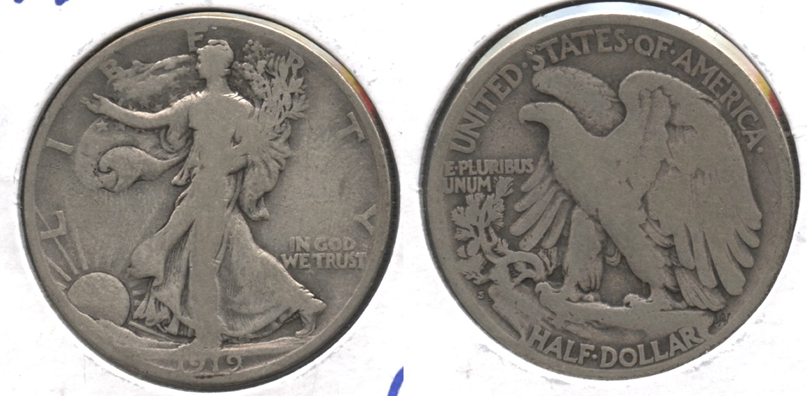 1919-S Walking Liberty Half Dollar Good-4 #o