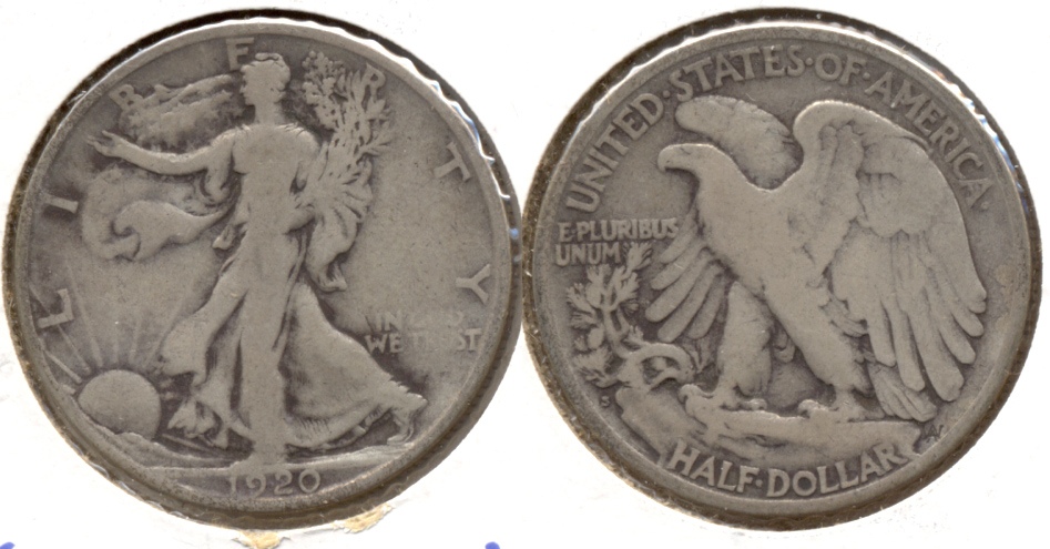 1920-S Walking Liberty Half Dollar VG-8 h