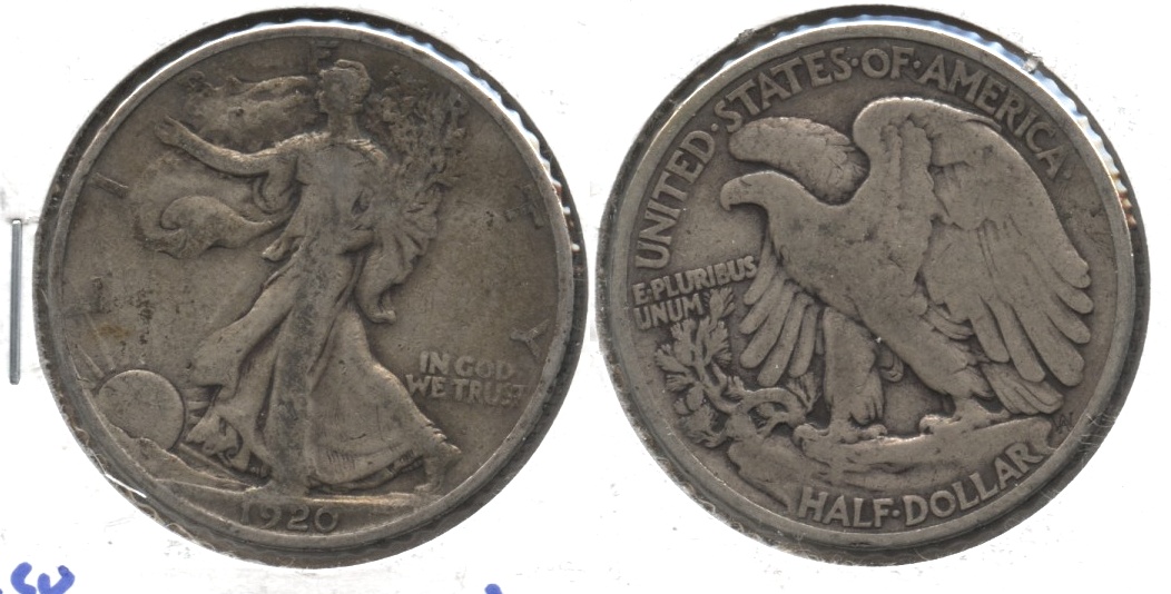 1920 Walking Liberty Half Dollar VG-8 #m