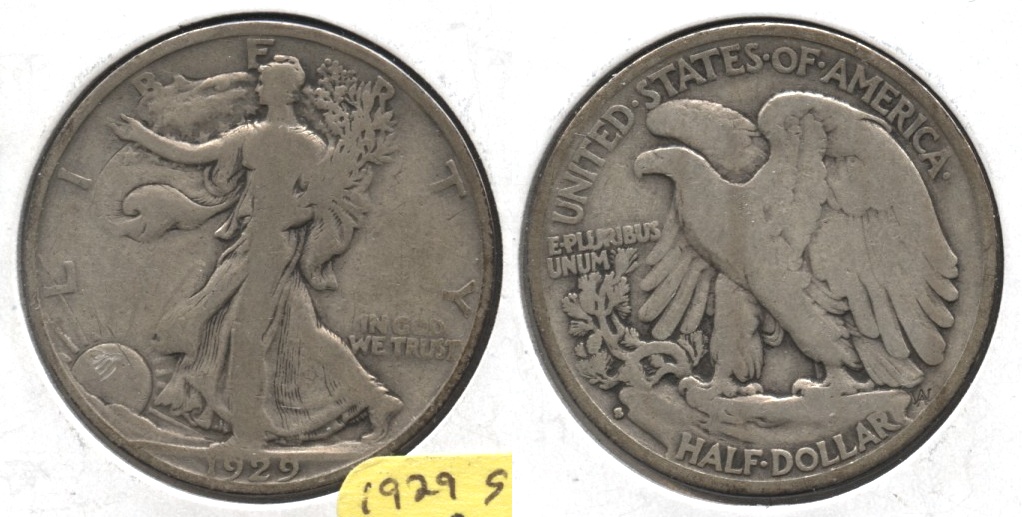 1929-S Walking Liberty Half Dollar VG-8 #o