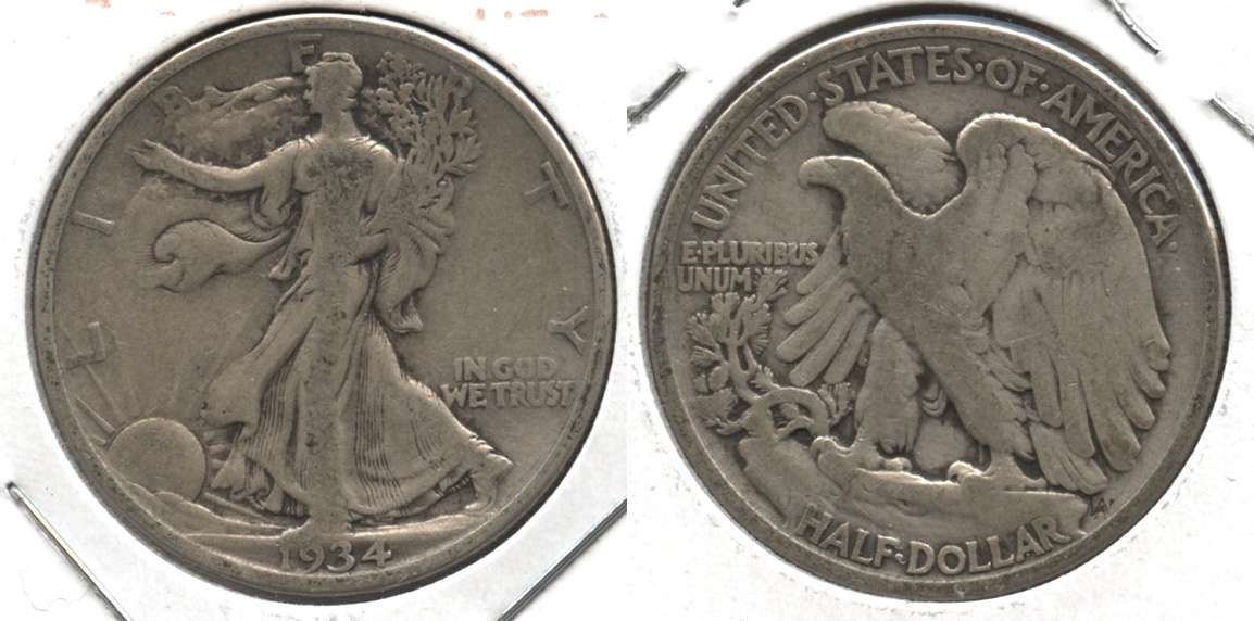 1934 Walking Liberty Half Dollar VG-8 #v