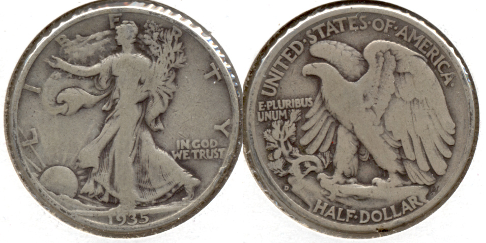 1935-D Walking Liberty Half Dollar Good-4 b