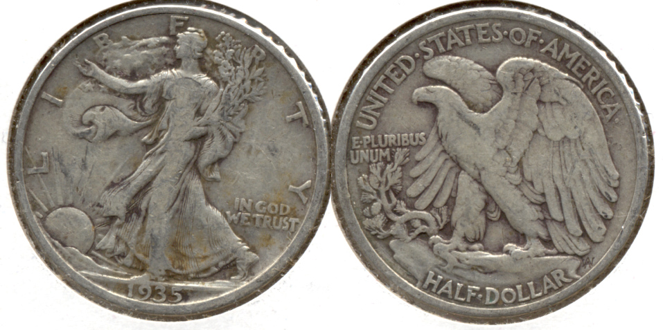 1935 Walking Liberty Half Dollar Fine-12 a