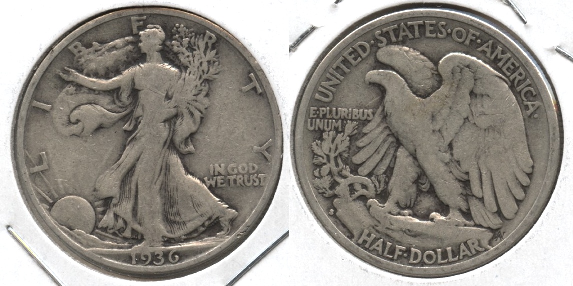1936-S Walking Liberty Half Dollar VG-8 #f