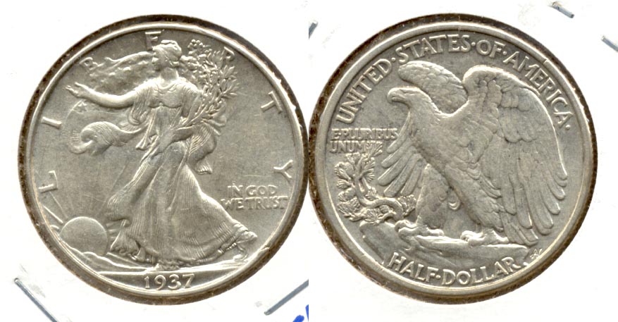 1937 Walking Liberty Half Dollar AU-50 b