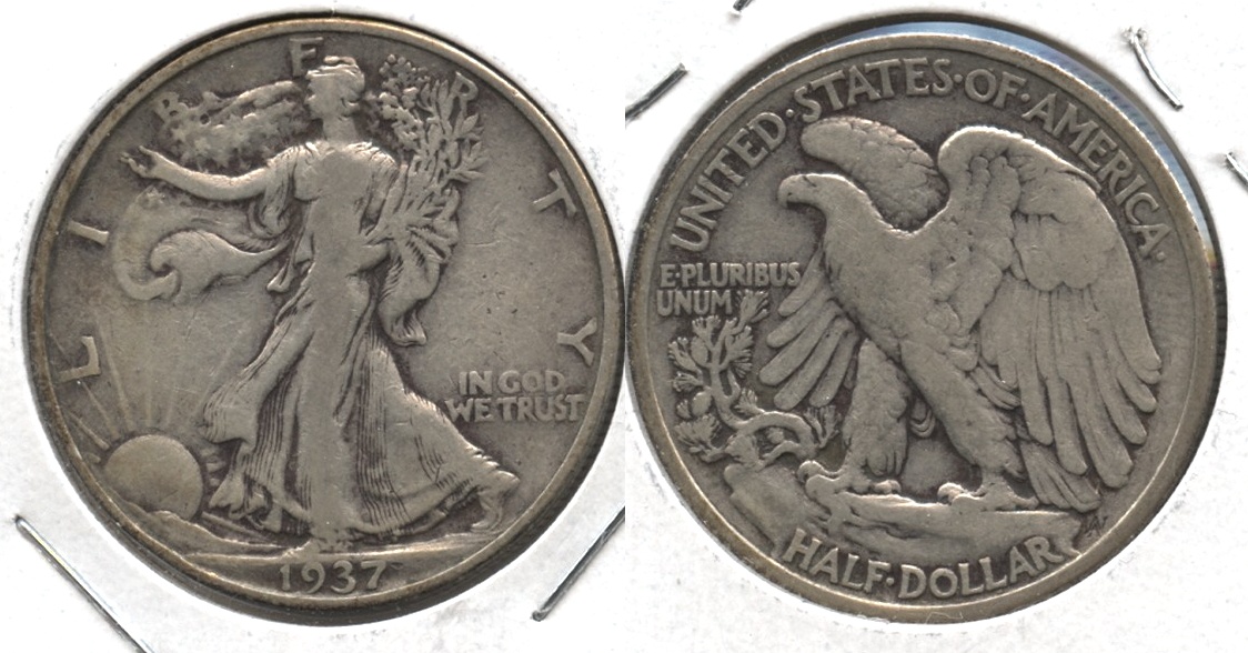 1937 Walking Liberty Half Dollar Fine-12 #z