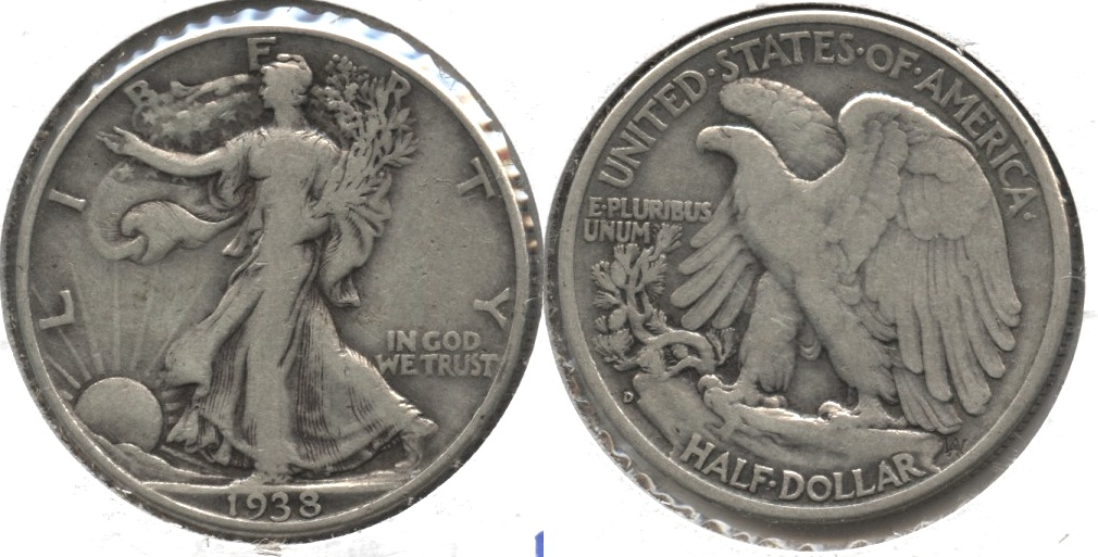 1938-D Walking Liberty Half Dollar Fine-12 #n