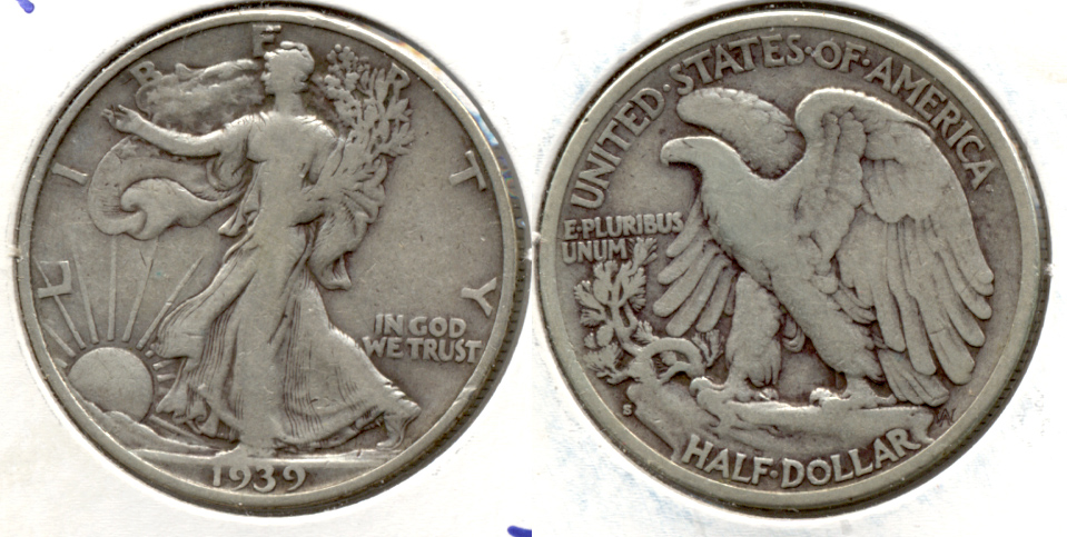 1939-S Walking Liberty Half Dollar Fine-12 g