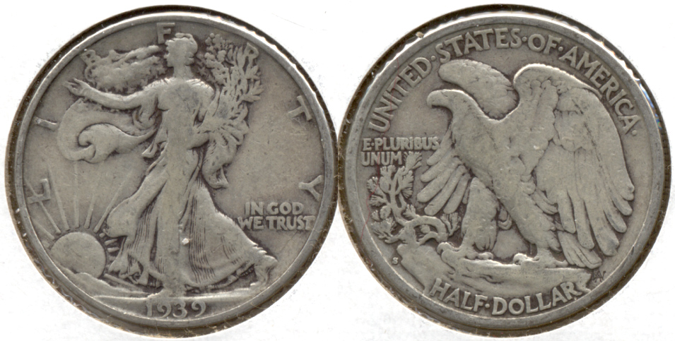 1939-S Walking Liberty Half Dollar Fine-12 j