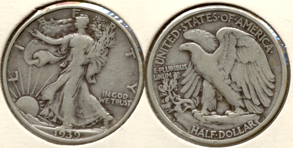 1939-S Walking Liberty Half Dollar Fine-12 o