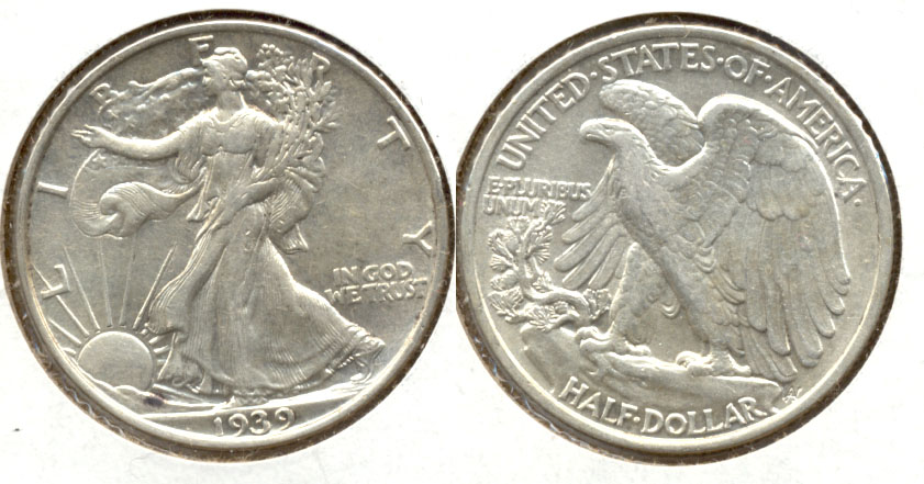 1939 Walking Liberty Half Dollar AU-50
