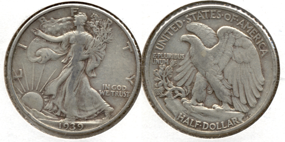 1939 Walking Liberty Half Dollar Fine-15 b
