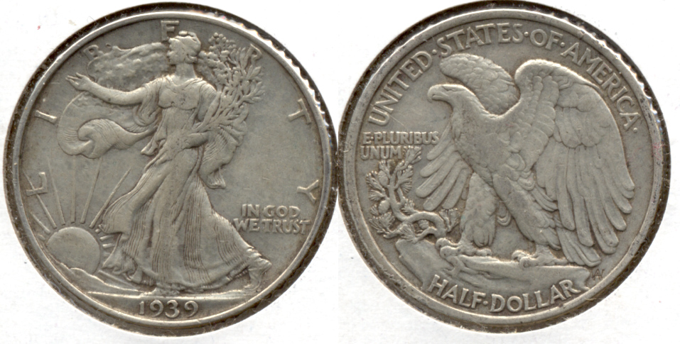 1939 Walking Liberty Half Dollar VF-20 c