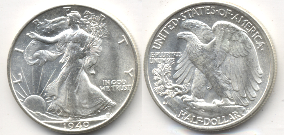 1940-S Walking Liberty Half Dollar MS-64 ANACS MS-65 a