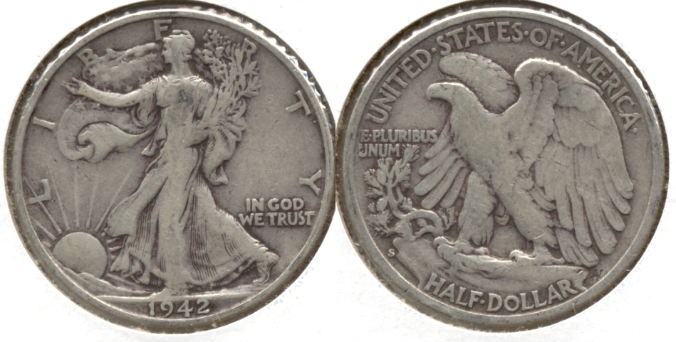 1942-S Walking Liberty Half Dollar Fine-12