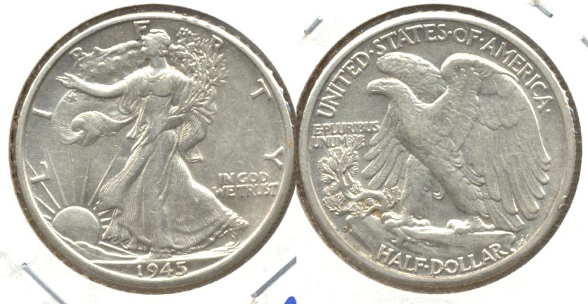 1945-D Walking Liberty Half Dollar AU-50 q