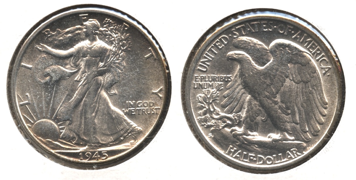 1945-S Walking Liberty Half Dollar AU-50 #q