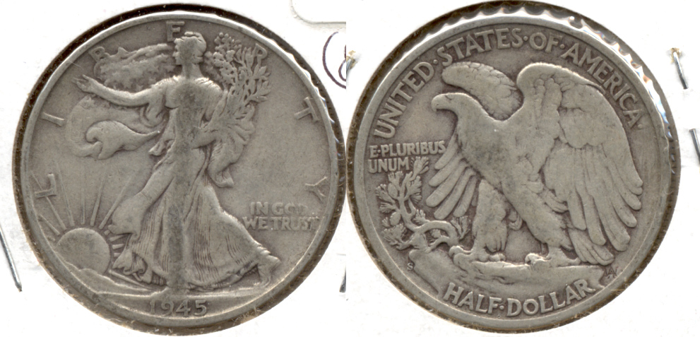 1945-S Walking Liberty Half Dollar Fine-12 b