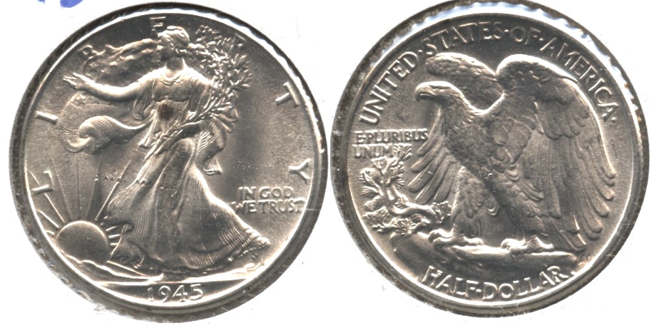 1945 Walking Liberty Half Dollar MS-60 #a