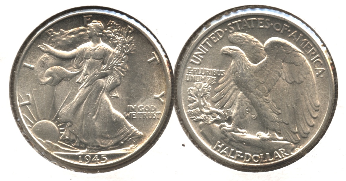 1945 Walking Liberty Half Dollar MS-60 #b