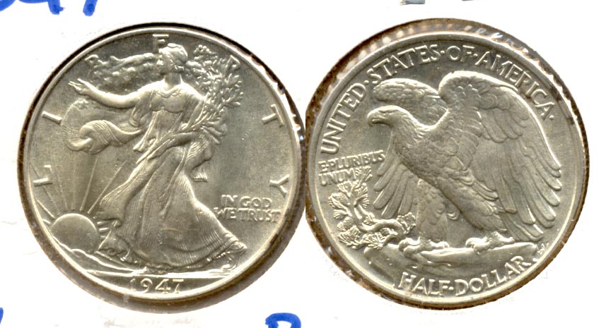 1947 Walking Liberty Half Dollar MS-60 a