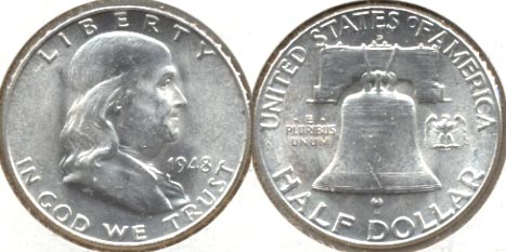 1948-D Franklin Half Dollar MS-60