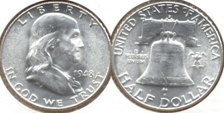 1948-D Franklin Half Dollar MS-60 a