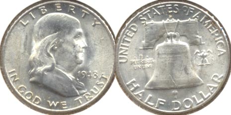 1948-D Franklin Half Dollar MS-60 h