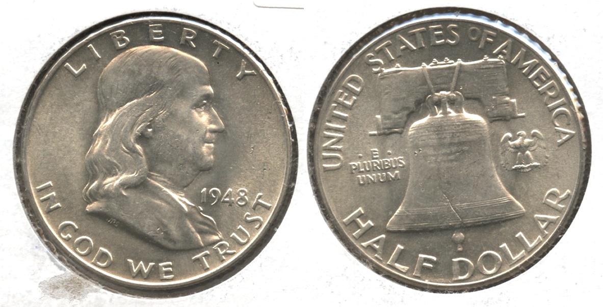 1948 Franklin Half Dollar AU-55 #f
