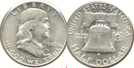 1949-D Franklin Half Dollar AU-50 c