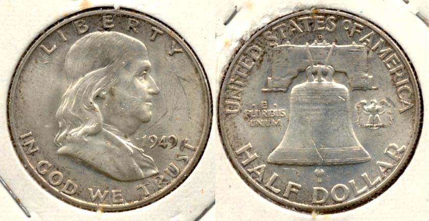 1949-D Franklin Half Dollar AU-55