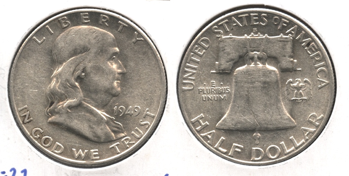 1949-S Franklin Half Dollar AU-50 #b