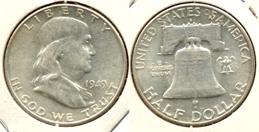 1949-S Franklin Half Dollar AU-55 b