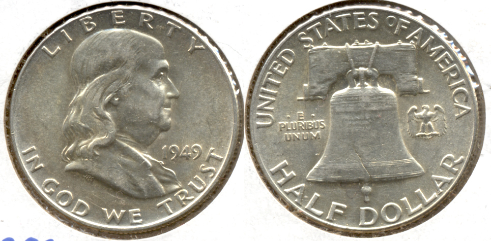 1949 Franklin Half Dollar AU-50