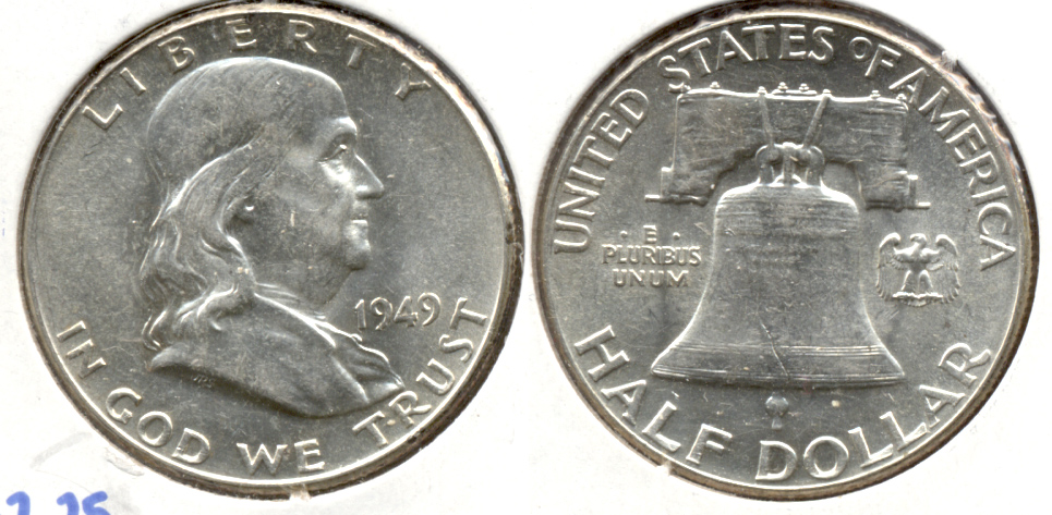 1949 Franklin Half Dollar AU-50 a