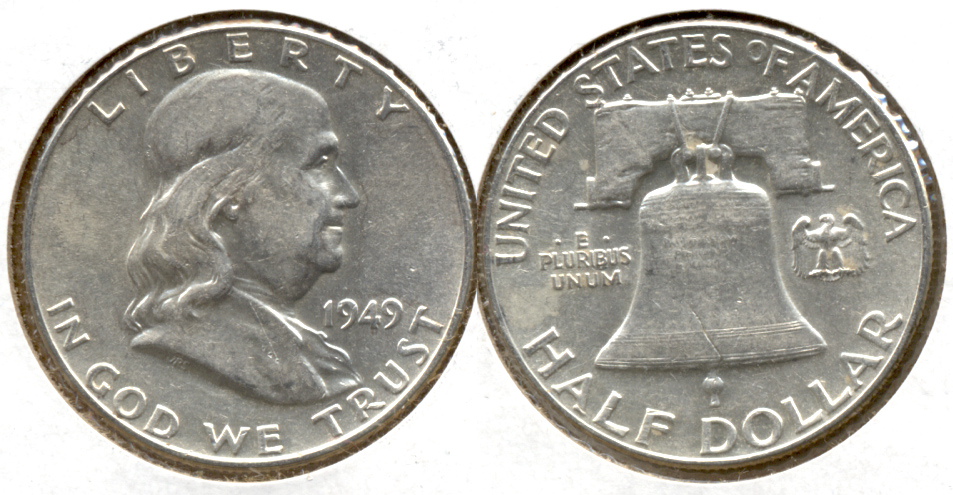1949 Franklin Half Dollar AU-50 aa