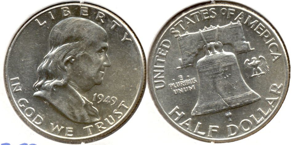 1949 Franklin Half Dollar AU-50 aq