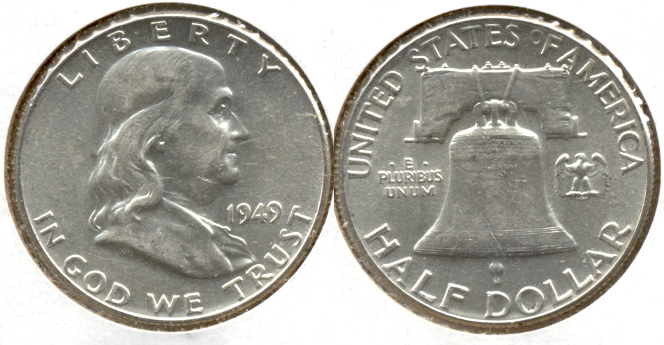 1949 Franklin Half Dollar AU-50 ax