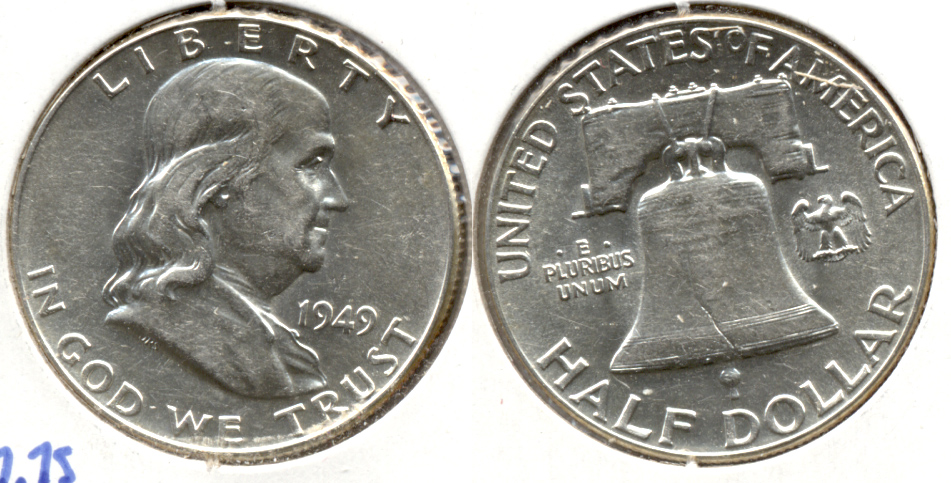 1949 Franklin Half Dollar AU-50 b