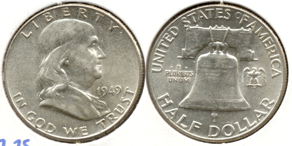 1949 Franklin Half Dollar AU-50 e