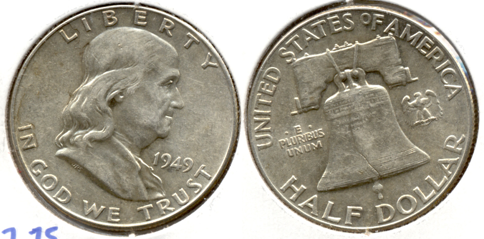 1949 Franklin Half Dollar AU-50 f